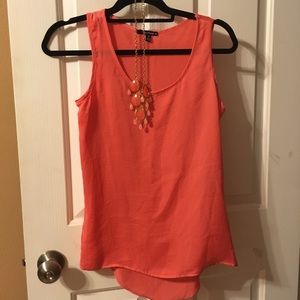 PRICE NEGOTIABLE Peach Blouse and Necklace Set
